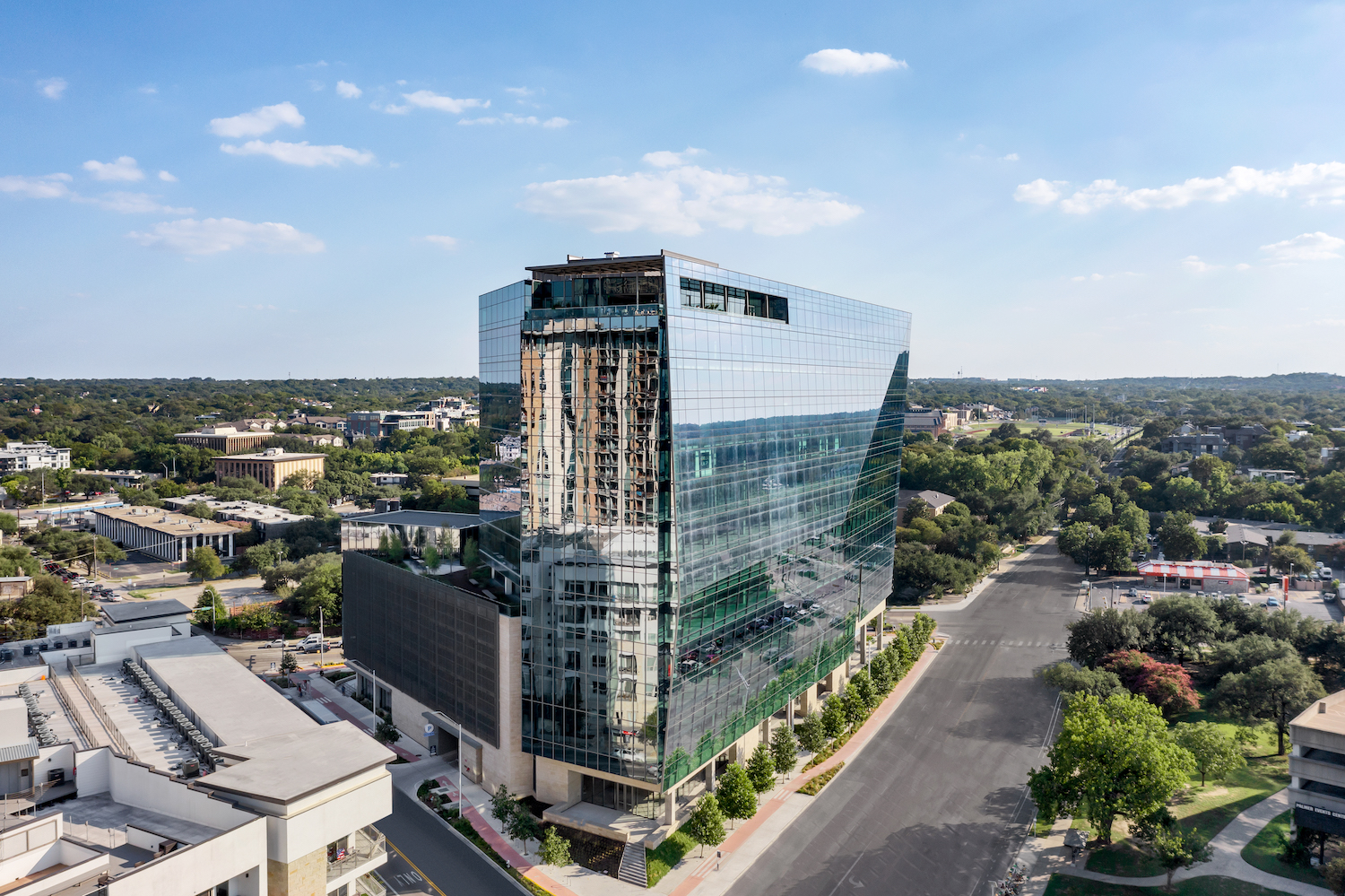 AlertMedia has moved to the top two floors of RiverSouth, a new 15-story office building in Austin. | Photo: AlertMedia