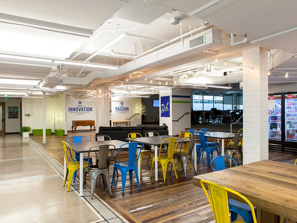 Collaboration spaces inside ClearDATA's Austin office