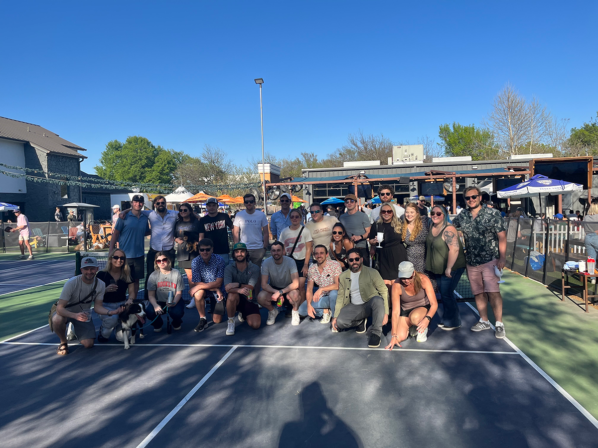 MVF team photo on a pickleball court