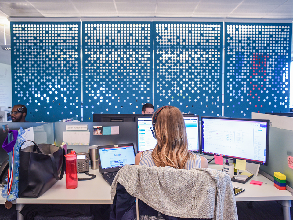 An inside look at the workspace in Social Solutions' Austin offices