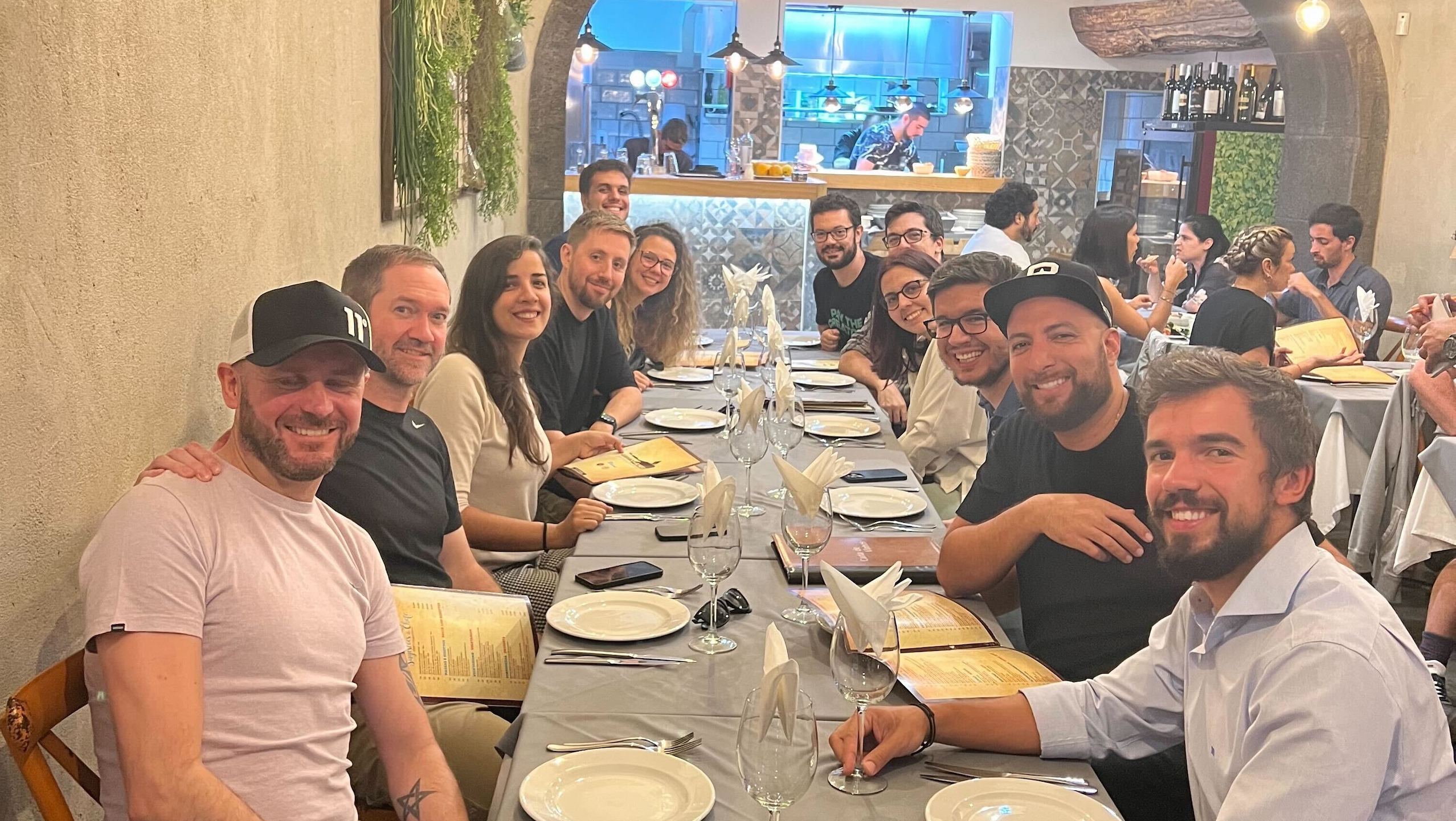 The Beatstars team out for a group dinner. 