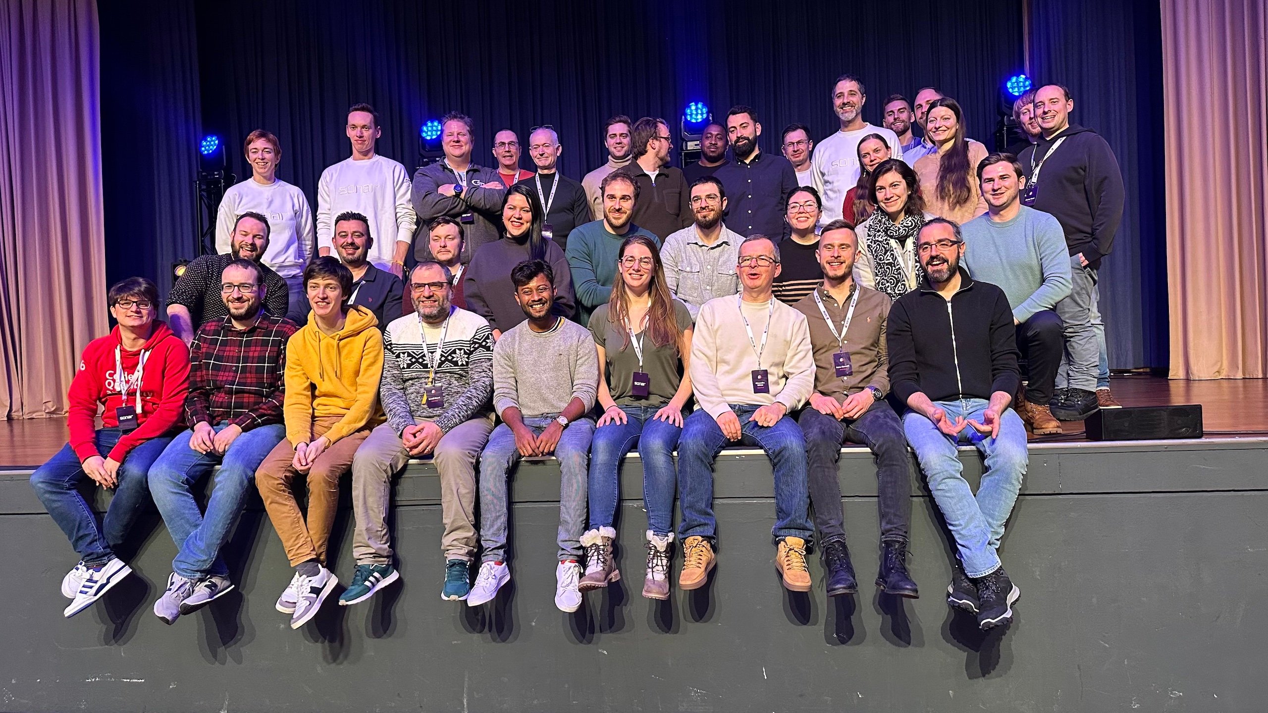 A group photo of the SonarCloud team. 